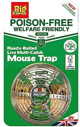 The Big Cheese Poison-Free, Live Catch, Ready-Baited Dome Multi-Catch Mouse Trap