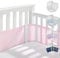LB2G® - Tour de lit bébé - Contour de lit 3D - Respirant - Anti-allergie et Antistatique (rose)