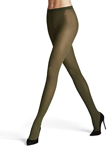 FALKE Prime Rib 60 DEN W TI semicoprenti fantasia 1 pezzo, Collant Donna, Verde (Artichoke 7436), S