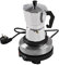 GMSLuu Mini piastra elettrica per forno espresso e fornelli, 500 W, 3 tazze, alluminio e argento