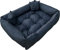 Dogs4Life Hundebett XXL 130 x 105 cm | Hundebett für sehr große Hunde | Orthopädisch | Hundekissen | Waschbar | Outdoor | Mit Rand | Wasserabweisend (XL, Schwarz)