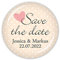 lijelove® I DO Save the date mit Herz, personalisiert, apricot - als Button, Magnet, Taschenspiegel oder Flaschenöffner erhältlich (Art. HZ01-10)