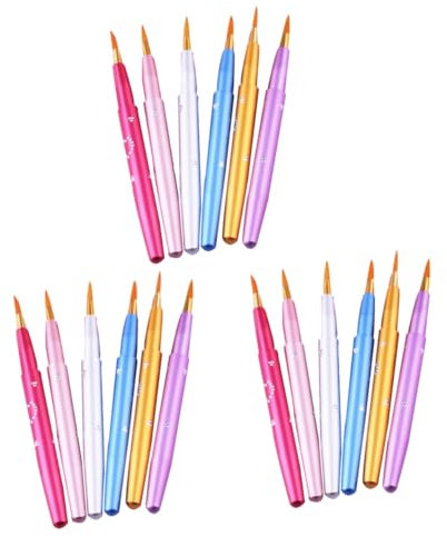 POPETPOP 18-Teiliges Make-Up-Tool-Set Für Lippen Einziehbarer Make-Up-Pinsel Reise-Lipgloss Lipgloss-Sticks Lippenpinsel Lippenstiftpinsel Teleskop-Lippenpinsel