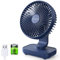 OCOOPA USB Desk Fan, 4000mAh Rechargeable Battery Operated, Table Fan 4 Speeds, 5inch Mini Portable Fan, with Strong Airflow Quiet Operation, Electricity Display, Easy to Disassemble, Desktop Fan