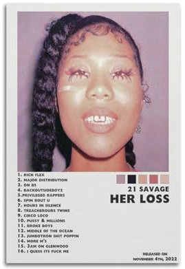 Zamm Leinwandposter Her Loss, Wandkunst, dekoratives Gemälde, Schlafzimmer, Poster, 20 x 30 cm, ungerahmter Stil