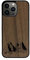 Enowood Coque en Bois de téléphone Iphone Artisanale - Montagne Gravure - Iphone 13 - Noyer