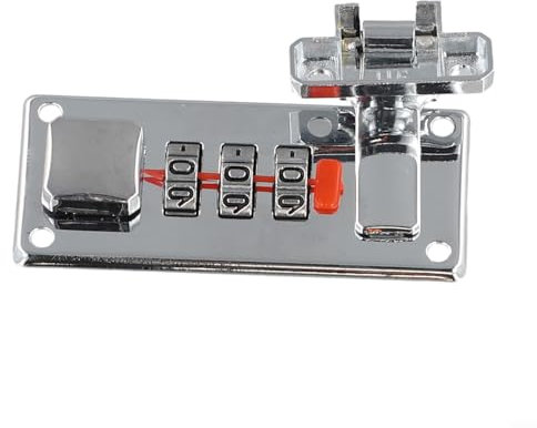 Cerradura de combinación rústica para cajas de madera, cajas de herramientas y armarios antiguos (izquierda plateada)