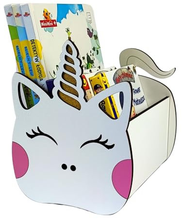 Craft Maestro Kinder Bücherregal in Einhornform - Holz Aufbewahrungsbox für Kinderzimmer