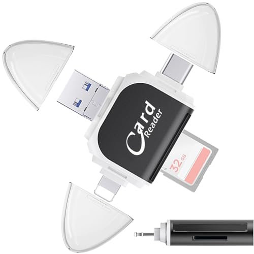 Lector de tarjetas multipuerto 4 en 1 universal SD TF, lector de tarjetas de memoria externa USB 3.0, lector de tarjetas Sm SD Xd M2, adaptador multipuerto USB, lector de tarjetas para teléfono móvil