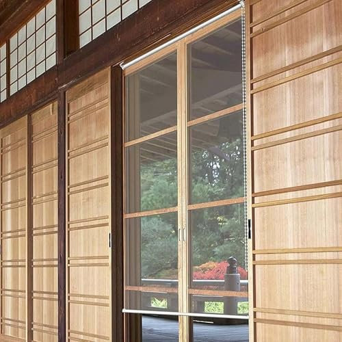 MAYFABD Store Enrouleur Transparents Volets Roulants Exterieur Impermeable Grands Store à Rouleau en PVC Rideaux en Plastique PVC Clairs Coupe-Vent Rideau pour Fenêtres et Portes,200 * 200cm