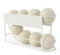 ROLIZOE Magnetic Dryer Ball Holder for Laundry Room, Wool Ball Container, White Laundry Ball Basket, Organizer for Washing Machine Side Storage (No Balls)