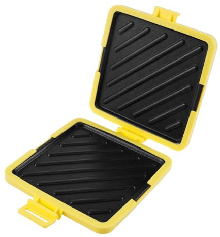 Microwave Toastie Sandwich Maker,Wireless Toastie Maker with Adjustable Silicone Straps,Nonstick Plate Breakfast Sandwich Maker,Camping Sandwich Toaster for Cooking Crispy Sandwiches (Yellow)