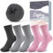 Wollsocken Socken Damen Thermosocken Kuschelsocken: 5 Paare Wintersocken Thermo Socken, Oma Geschenke für Frauen Mama Weihnachtsgeschenke Geschenkideen, Dicke Warme Socken Damen 39-42 Kuschelsocken