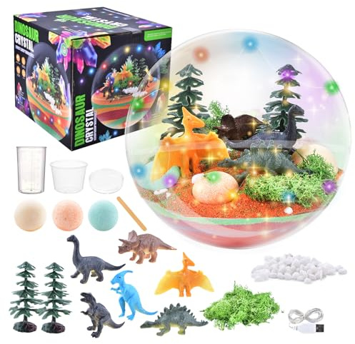 TANSAR Dinosaurier-Terrarium-Kit für Kind, DIY Bastelset Spielzeug, Geschenk Junge 4 5 6 7 8 Jahre