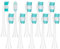 SAVTMVAS Bürstenköpfe Passend für Happybrush VIBE 3 Aufsteckbürsten Ersatzbürsten, Ersatzbürstenkopf passend für Eco VIBE 3 - Weiß - 10 Stück