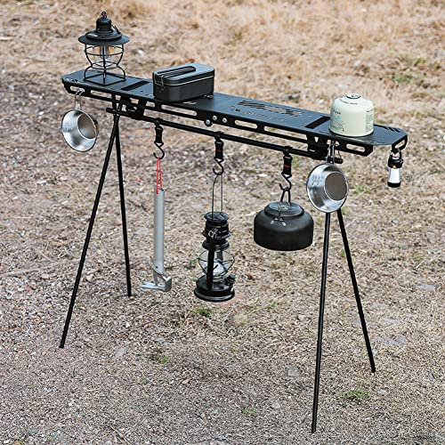 GETBSTOOP Camping Hanging Rack Storage Table Top Board Tabletop Board Top Plate Portable Tripod Shelf Board High Strength Bending with Hanging Hole Outdoor Accessories