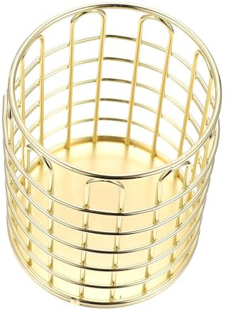 IWOWHERO 1pc Iron Makeup Brush Storage Organizer for Cosmetics Multi-functional Holder for Bedroom and Dressing Table Brush Container for Pens and Tools