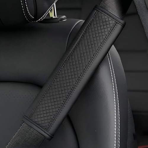 Sbrdpaxl 2 Stück Gurtpolster Auto für Renault SANDERO/STEPWAY Thalia 2000-2023 2024, Bequem und Weich, Sitzgurt Schutzkissen Polsterung Schulterschutz Interieur Styling, Auto Zubehör,Black