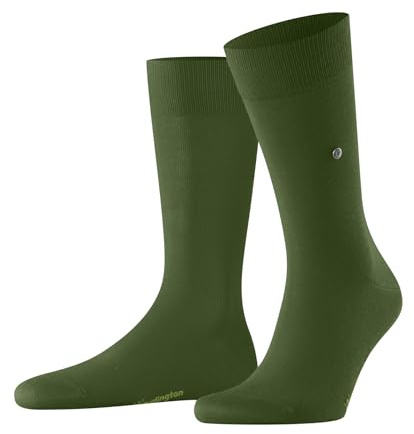Burlington Herren Socken Lord M So Baumwolle einfarbig 1 Paar, Grün Fir Green 7656, 46-50