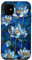 Blue Lotus Flower Stained Art Deco Wildflower Floral Vintage Case for iPhone 11