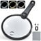 IMICHI 130MM große Handheld-Lupe 3 Farbtemperatur Licht mit 49 Anti-Flicker-LEDs, 20X HD optisches Glaslinse, 3 Stunden aufladbare Batterie- Ideal für Lesen, Handwerk, Senioren und Hobbyisten