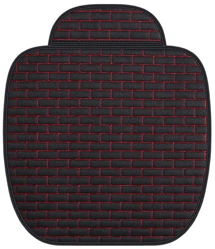 DEARBAG Universal Sitzauflagen Vordersitze, 52x51cm Auto Sitzauflagen, Anti Rutsch Autositz Auflage, Weich und Atmungsaktiv Autositzschoner Vordersitz, Sitzkissen für Autositz, SUV (Schwarz-Rote)