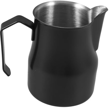 Mikikit Jarra Espumadora de Leche de Inoxidable Latte Art con Pico de Precisión Cafés y Uso Profesional Accesorios Café