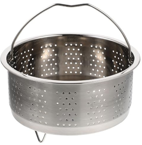 CONGARTENO 16.5cm 304 Stainless Steel Rice Cooker Steamer Basket Insert Vegetable and Dumpling Steaming Rack for Household Kitchen Cooking Pot Accessory