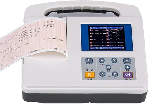 WEIZIIA Portable ECG Monitor, 3 Channel 12 Leads ECG EKG Electrocardiograph, with Thermal Printing System, ECG Waveform Demo Mode Waveform