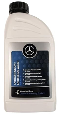 Mercedes-Benz Genuine Radiator Coolant Antifreeze Pink 1L OEM MB 325.6 Engine Coolant Anti-Corrosion & Thermal Protection 1 Litre Bottle for Mercedes Cars & Vans A000989180809