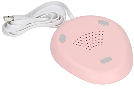 BTOSEP USB Mug Warmer Constant Temp Adjustable Electric Beverage Heating Plate for Ceramic Coffee Cups (Pink White)