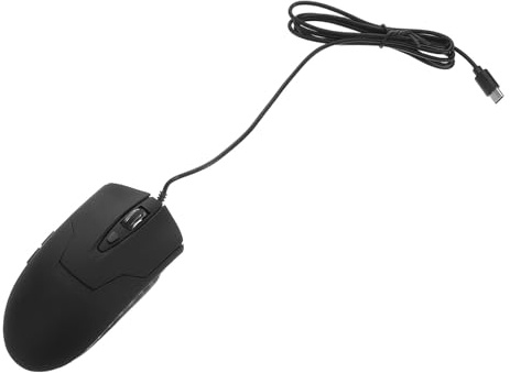 ADOCARN Souris USB-c Filaire Ergonomique avec 6 Boutons, Clic Silencieux, Rétroéclairage LED, Dpi Réglable 800-2400, pour PC et Ordinateur Portable