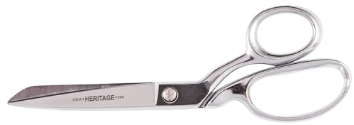 Klein Tools G208 Scissors, Made in USA, Bent Trimmer with Offset Handles for Cutting on Flat Surface Make Great Sewing Scissors, 8-1/4-Inch