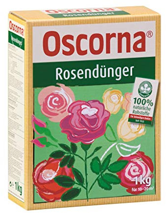 Oscorna Rosendünger organischer NPK Naturdünger auch für Stauden und Blühpflanzen 1 Kg Karton