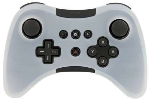 Funda de silicona suave para mando inalámbrico Wii U Pro WiiU, color blanco