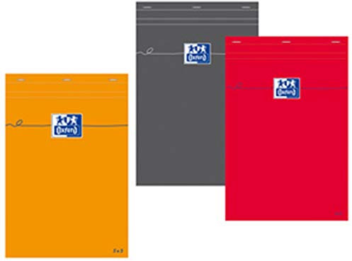 Oxford Notizblock, DIN A5, kariert, 80 Blatt, grau VE = 1