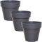idea-station IBI macetas plastico 3 x 14 cm - Antracita - maceteros Decorativos Interior - jardineras Exterior