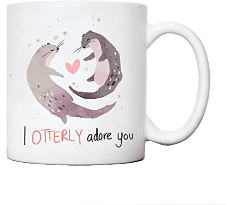 I otterly adore you mug | valentines Christmas anniversary birthday gifting ideas | girlfriend wife partner fiancée gifts | boyfriend husband presents