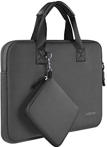 HSEOK 13-13,5 Pollici Custodia Borsa per Laptop con Manici Portatile, Neoprene Elastico Impermeabile Sleeve per MacBook Air PRO 13-13,3, Surface Laptop 13,5, Borsa con Piccolo Caso - D02G01