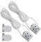 YINETTECH 2 Pcs Roman Blind Pulley Sidewinder Chain Mechanism Direct Drive Blind End Control Unit With 2 Meter White Bead Chain Accessories