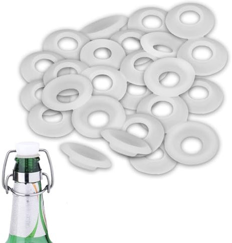 joint bouteille limonade,25 pièces Joints pour Bouteille Limonade, joint pour bouteille en verre blanc, Joints en Caoutchouc Joints de Bouteilles, Joints en silicone pour Soda Limonade Bouteille Joint