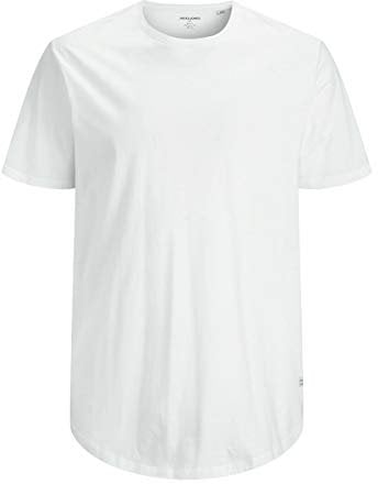 JACK & JONES Mens Noa T-Shirt Plus Size Tee Top White 5XL