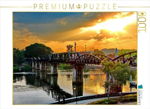 CALVENDO Puzzle Die Brücke am Kwai in Kanchanaburi, Thailand | 1000 Teile Lege-Größe 64 x 48 cm Foto-Puzzle für glückliche Stunden