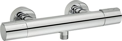 Saqu Dream Duscharmatur mit Thermostat Aufputz Duschthermostat mit 38 °C Sicherheitsstopp Mischbatterie für Dusche Brause Thermostat Chrom