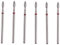 MZCMSL 6pcs forma de llama diamante cutícula limpia pedazos, Pro manicura seca brocas Kit, 3/32 vástago efile bit