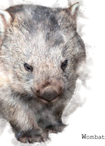 Wombat: Notebook, 120 blank lined pages, 8.5 by 11