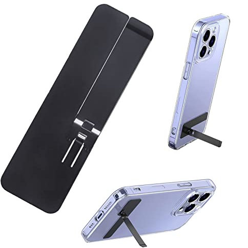 GOCUODE 2 Stücke Handy Halterung Hand Tragbar,Ultradünner Handy Ständer Faltbar für Allen Mobiltelefonen Auf Dem Markt (Schwarz)
