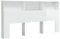 vidaXL Bett Kopfteil mit Ablagen Kopfteil-Regal Wand-Kopfteil Bücherregal-Kopfteil Betthaupt Bettkopfteil Schlafzimmer Hochglanz-Weiß 200x19x103,5cm