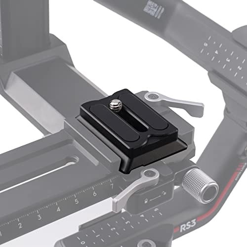 Hersmay Piastra superiore RS4 a sgancio rapido per DJI Ronin RS4 Mini/RS4 Pro/SC 2/RSC 2/RS 3/RS 3 Pro, piastra di montaggio per fotocamera mirrorless, compatibile con Arca-Swiss Standard