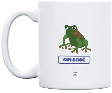 UO Taza de regalo con mensaje Efecto cafeína, regalo para amigas, regalo para amigos, regalo original de Navidad, regalo amigo invisible original, 350 ml, Cerámica
